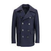 Dsquared² Blue Wool Coat
